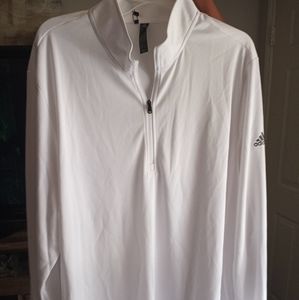 White XL Adidas Men's lightweight zipper pullover